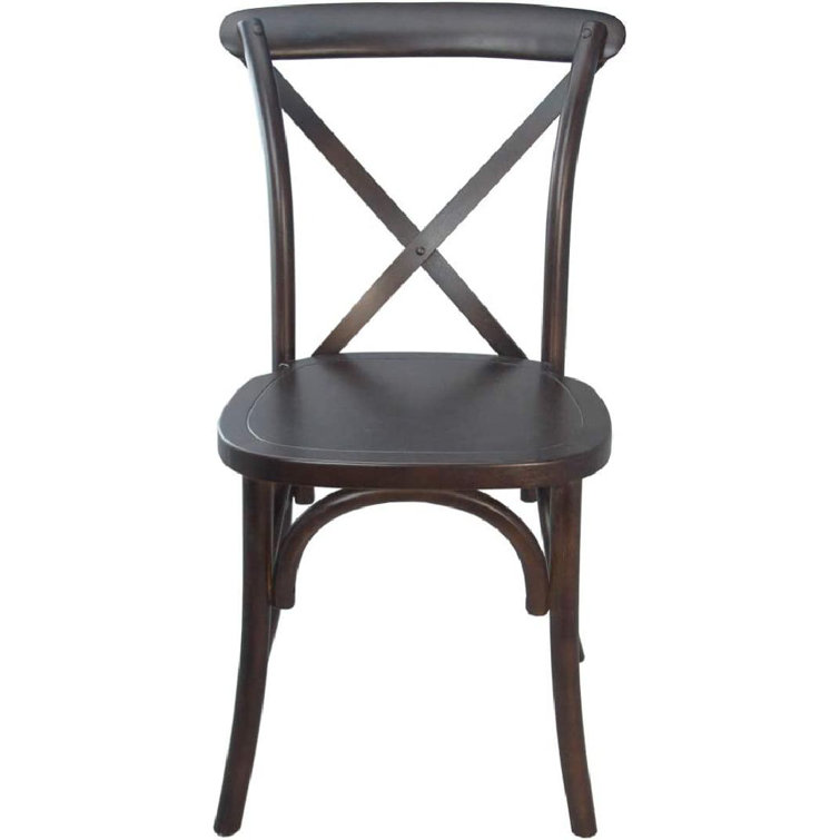 August Grove Aimil Solid Wood Cross Back Side Chair Wayfair Canada   Aimil Solid Wood Cross Back Side Chair 